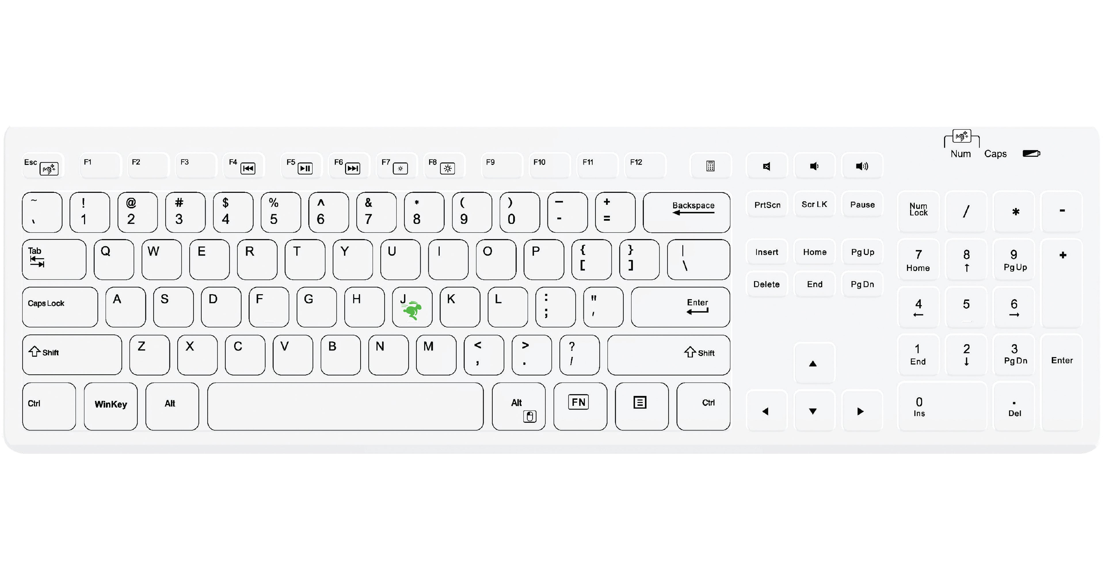 JP Wireless Washable Easy Clean Keyboard